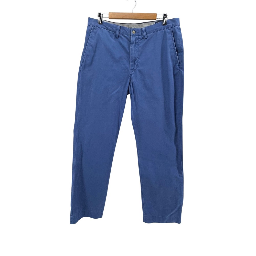 Polo Ralph Lauren The Polo Chino Mens 33x30 Blue Cotton Twill Pants RN 41381
